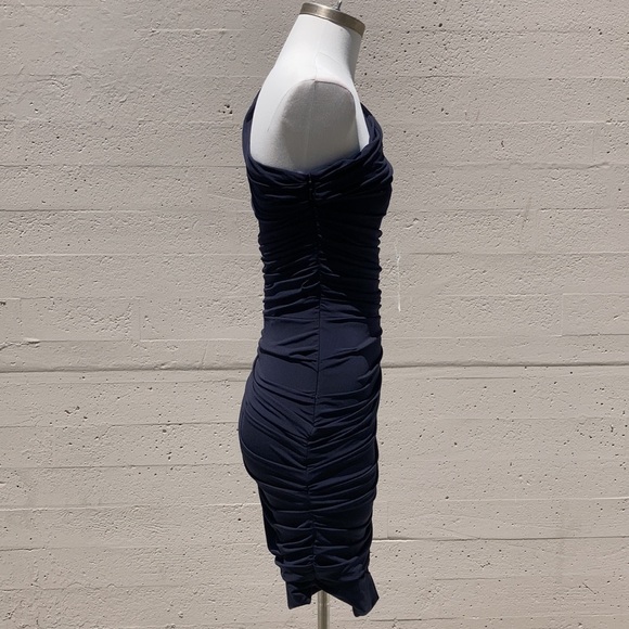 Vera Wang Lavender Label One Shoulder Ruched Mini - Picture 6 of 16